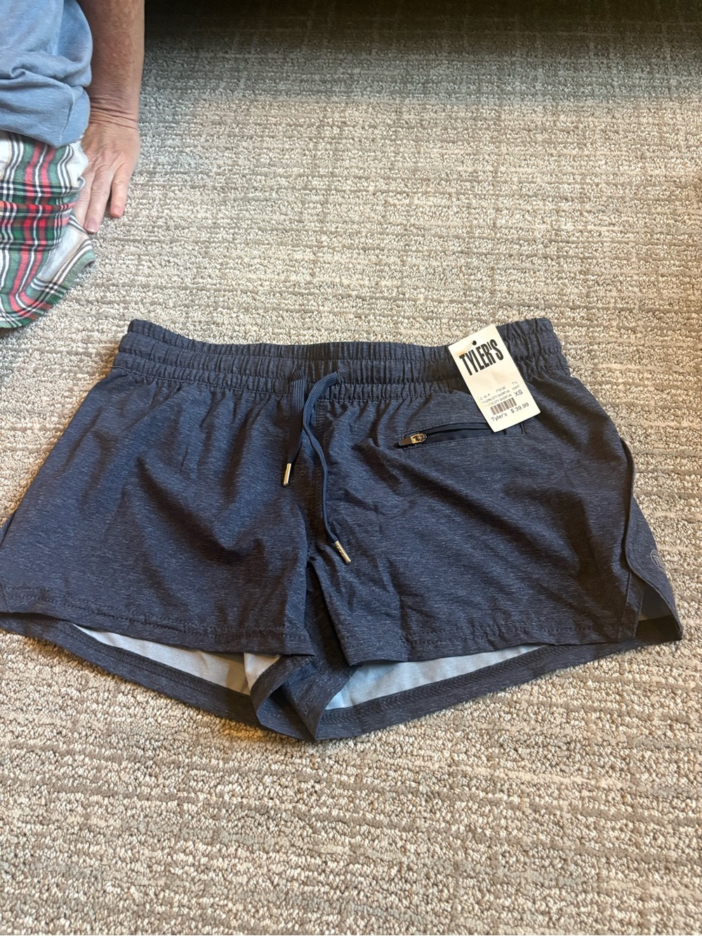 Tyler’s Navy Athletic Drawstring Shorts for Women